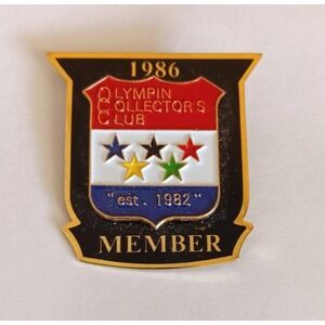 1986 Olympin Collectors Club Member Pin Limited Edition of 300 Olympics